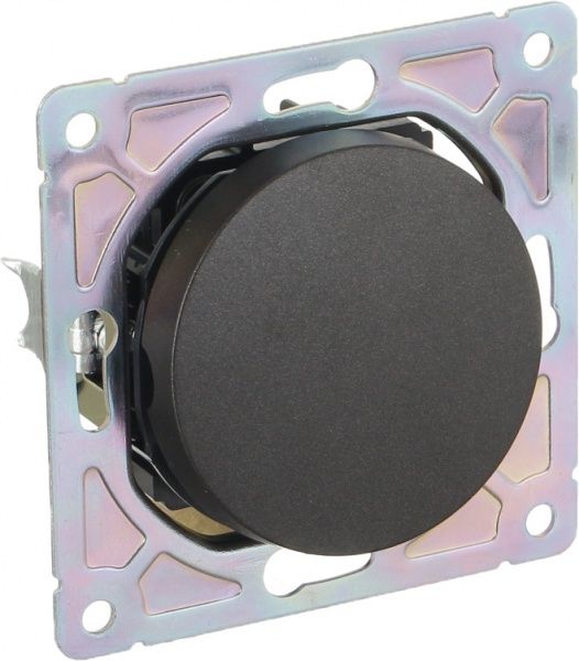 Механизм выключателя одноклавишный HausMark Bela без подсветки 10 А 220В черный SNG-SWP.RD20MG1W1-BK