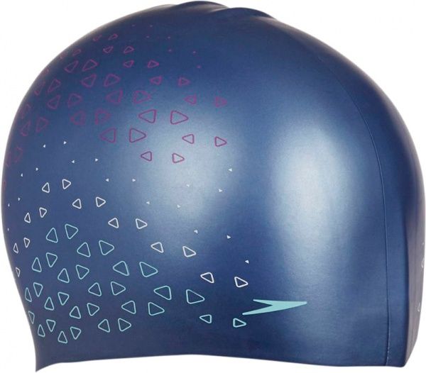 Шапочка для плавания Speedo Luna Vision 809337B435 one size серыйсиний