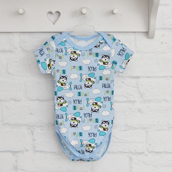 Боди детское для мальчика Blanka Пилот р.92 голубой 110136 