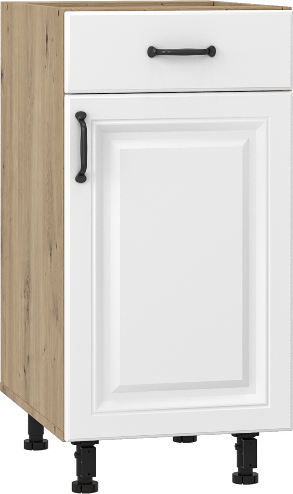 Тумба нижня МС Глорія Q-25 Ня-3 (1+1) 40х82х54 см білий/дуб артізан Грейд