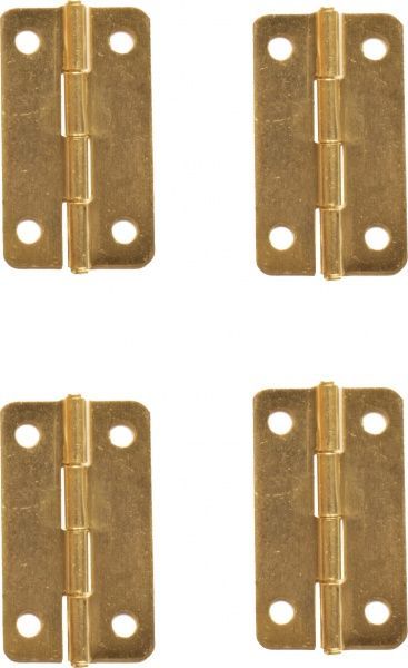 Петля декоративная золото фигурная 30х16 мм 4 шт. 