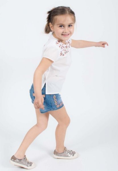 Блуза Гармонiя Квіти р.134 белый 33319 