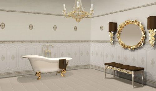 Плитка El Molino Бріджит Оро-Бейге ценефа 8x25 . 