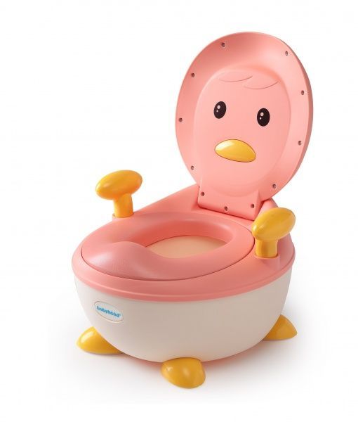 Горшок детский Babyhood Пингвин с полиуретановым кольцом BH-113РР розовый