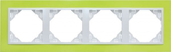 Рамка четырехместная Efapel ANIMATO Logus универсальная зеленый 90940 TDG