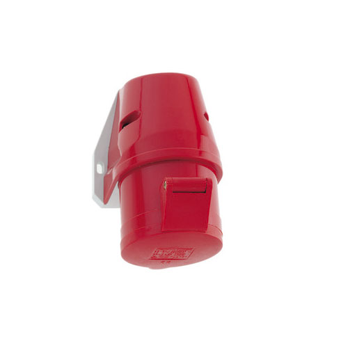 Розетка силовая наклонная с заземлением Bals Bals 32A 5P 400V IP44 Quick-Conect красный 112002