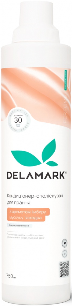 Кондиционер-ополаскиватель DeLaMark с ароматом имбиря, мускуса и кедра 0,75 л
