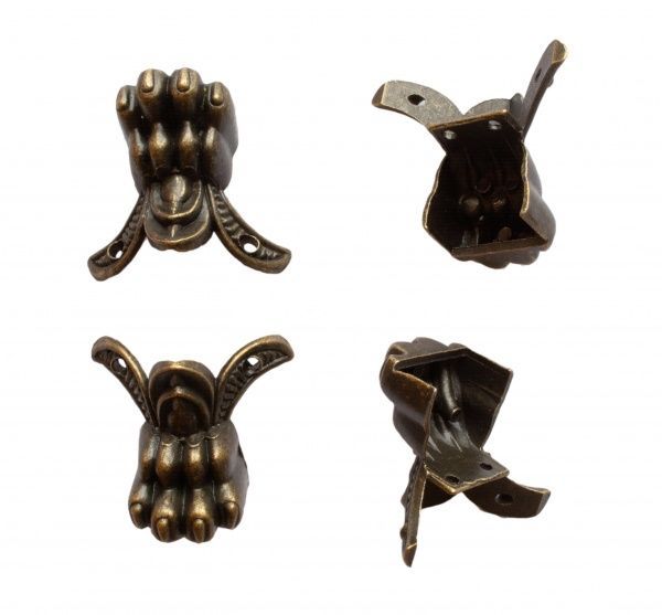 Ніжки декоративні стара латунь 34х43 мм 4 шт. 