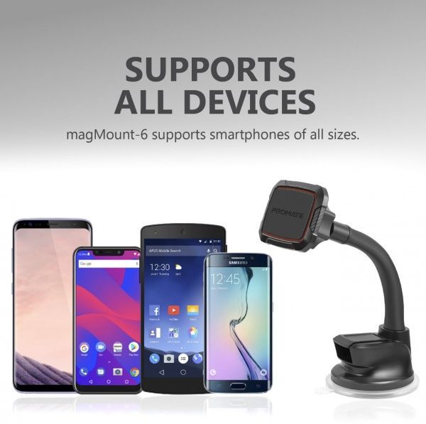 Держатель магнитный Promate MagMount-6 красный