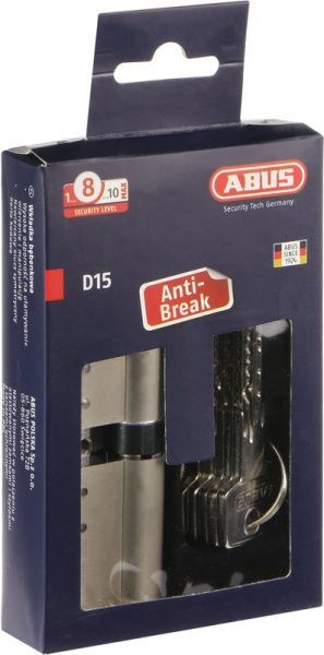 Цилиндр Abus KD15 45x45 ключ-вороток 90 мм матовый никель
