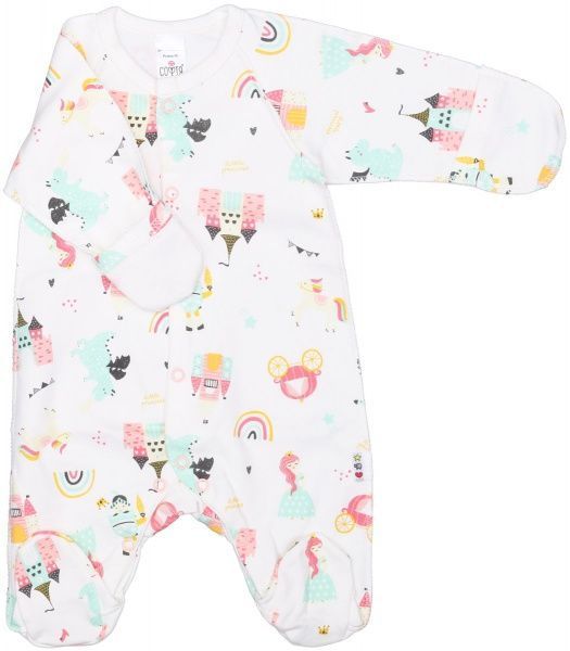 Комбинезон детский ТМ Софія Princess р.50 белый с розовым 220150 