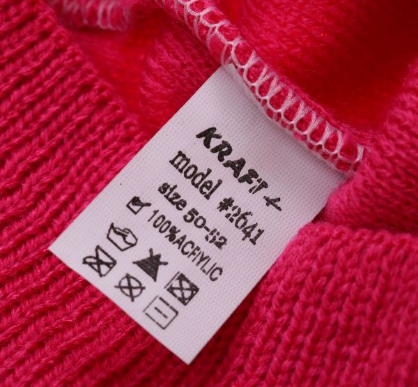 Шапочка дитяча для дівчинки Kraft+ 2641 р.50 малиновий 