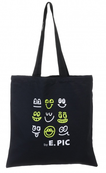 Экосумка Смайл 40х38 см черный