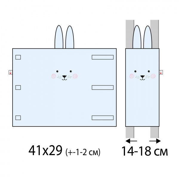 Захист на дитяче ліжко Summer Bunny blue Baby Veres в асортименті