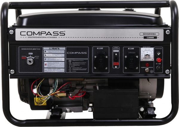Электрогенераторная установка Compass 2,8 кВт / 3 кВт C3000E бензин