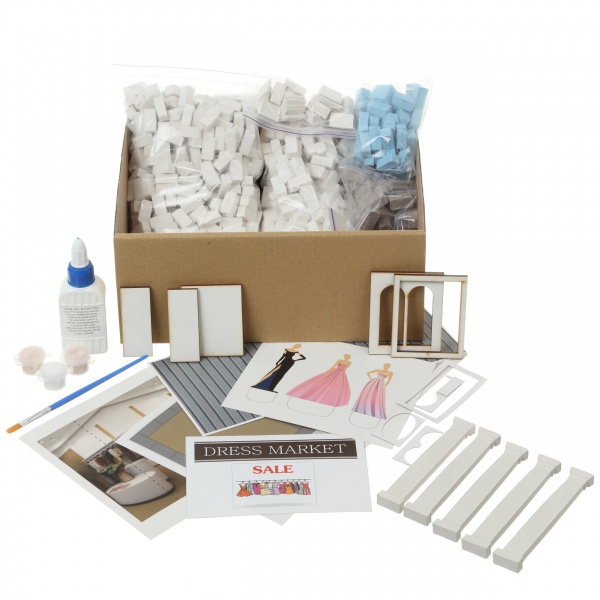 Конструктор из мини-кирпичиков Reducio Dress Market Магазин платьев 71153