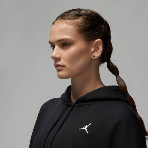 Джемпер Nike W J BRKLN FLC PO DQ4458-010 р. M чорний