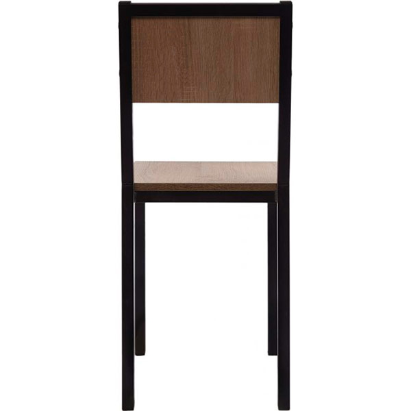 Стул обеденный Высота сиденья - 470 мм Лугалпроф Грация черный/дуб сонома