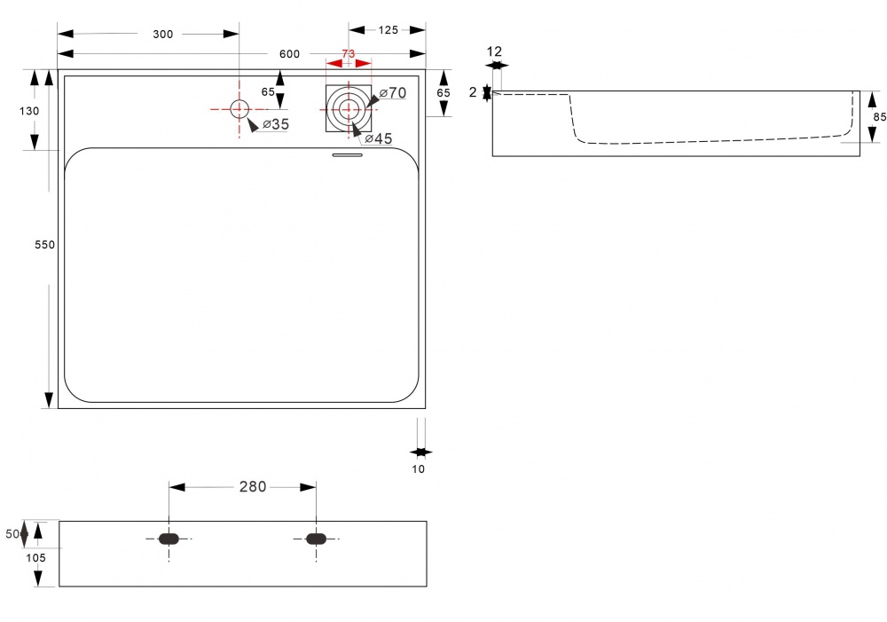 Умывальник над стиральной машиной Water House Compact Space Craft 60х55х10,5 см