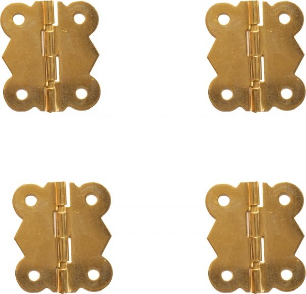 Петля декоративна фігурна золото півобертова 31х25 мм 4 шт. 