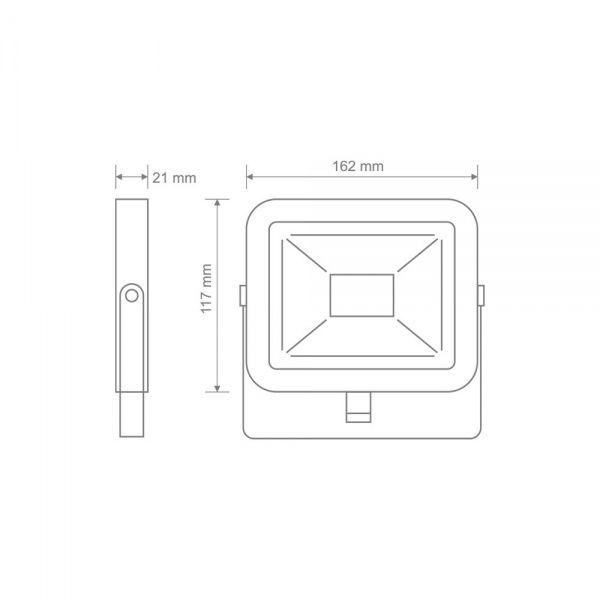 Прожектор светодиодный Maxus 20 Вт IP65 черный 1-MFL-03-2050-BK 