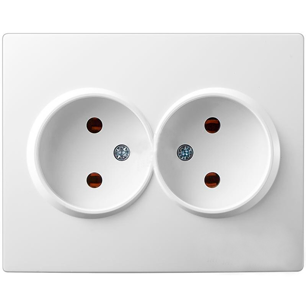 Розетка Underprice 706-0202-128B без заземлення біла