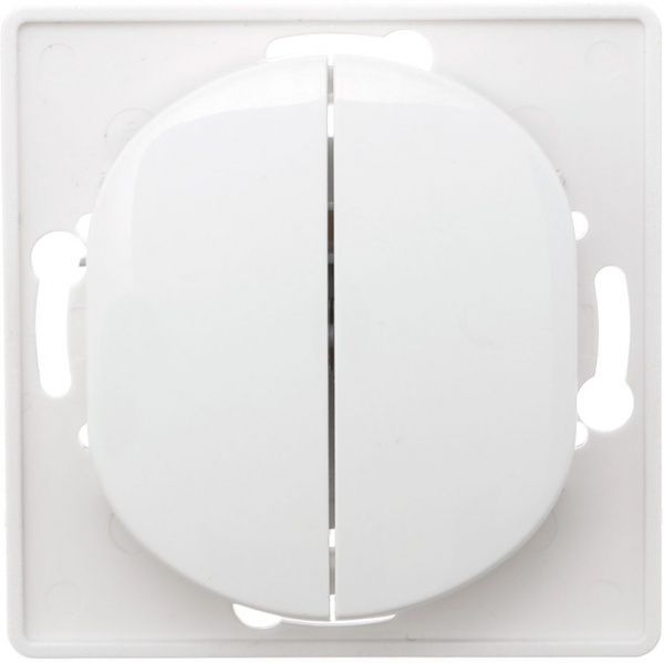 Вимикач двоклавішний Aling-Conel Eon без підсвітки 10 А 250В білий E606.0