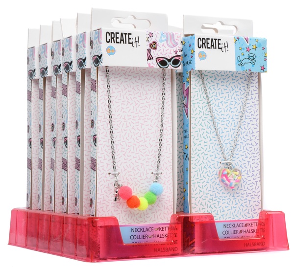 Подвеска на цепочке CREATE IT! Помпоны и Сердце-конфетти (2 вида) 6674143