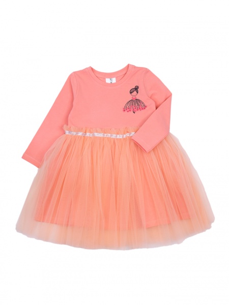 Платье Luna Kids с фатином р.104 персиковый 