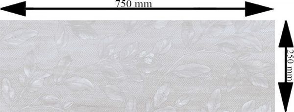 Плитка Allore Group Travertine Intarsia Silver W\DEC M 25x75 NR Satin 1 