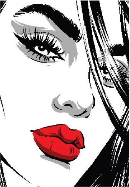 Постер Девушка губы Posterclub 