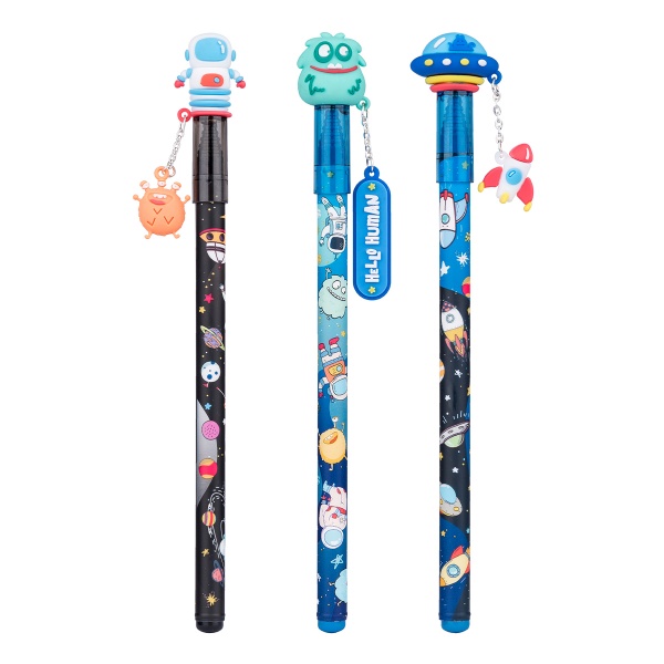 Ручка кулькова YES Space Aliens 0,7 мм синя 412076 