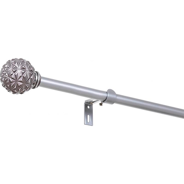 Карниз Bella Vita Шар геометрия одинарный укомплектованный d16/19 мм 160 см сатин никель 