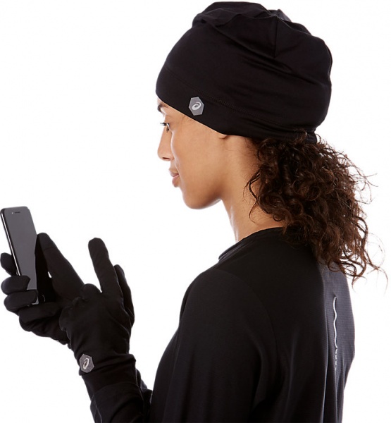 Комплект шапка+рукавички Asics RUNNING PACK 3013A035-001 р.XS чорний
