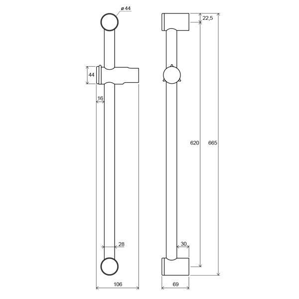 Штанга для душа Ravak 972.00 X07P012