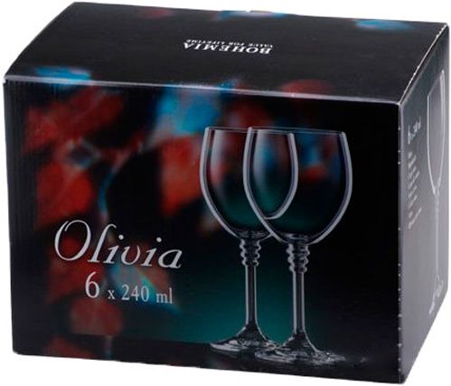 Набор бокалов для вина Olivia 240 мл 6 шт b40346 Bohemia