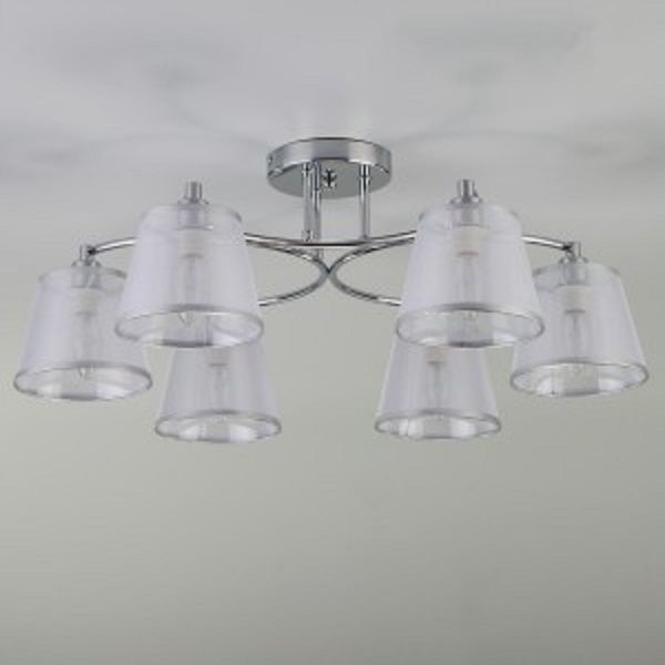 Люстра стельова Cornetto 6x40 Вт E14 хром 60094/6 