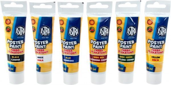 Фарби гуашеві 6 кольорів 30 мл Astra