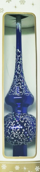 Верхівка скляна 2 Полімер 28 см глянцева синій 