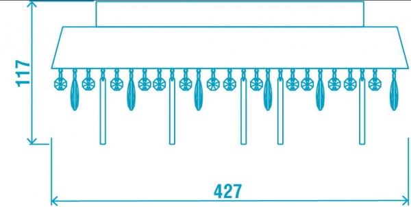 Люстра світлодіодна Victoria Lighting 21 Вт чорний Fairy/PL21 