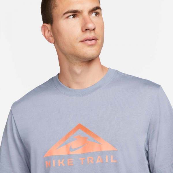 Футболка Nike DF TEE DB TRAIL DM5412-493 р.S серо-синий