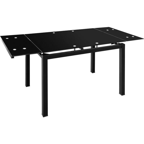 Стол обеденный раскладной Bazhou Crystal black 110х70 см