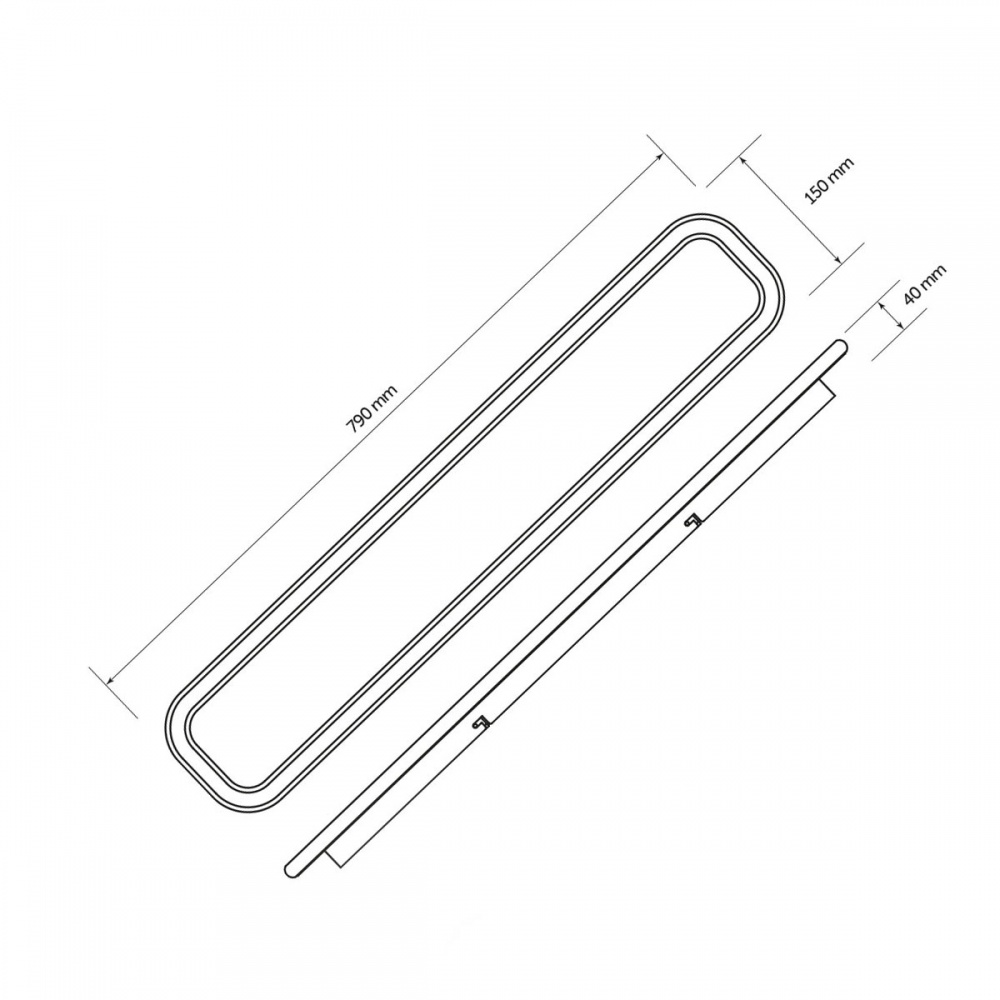 Світильник стельовий CAPPEEN 50 Вт білий із чорним 4500 К