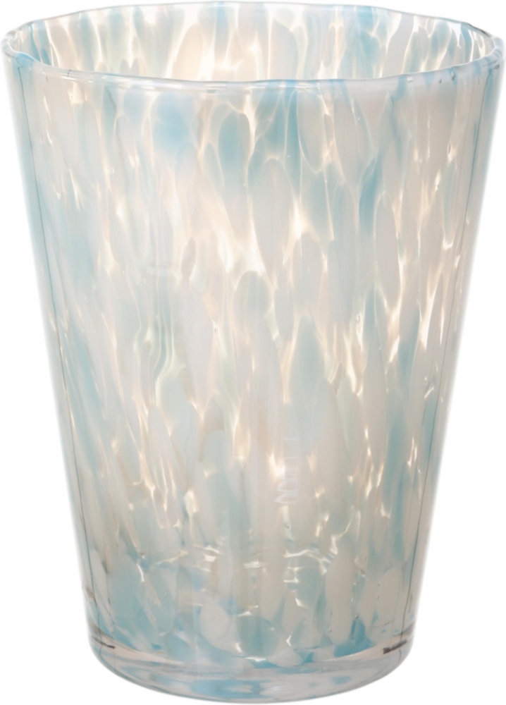 Ваза стеклянная Wrzesniak Glassworks Confetti 24 см голубая 27-1061D