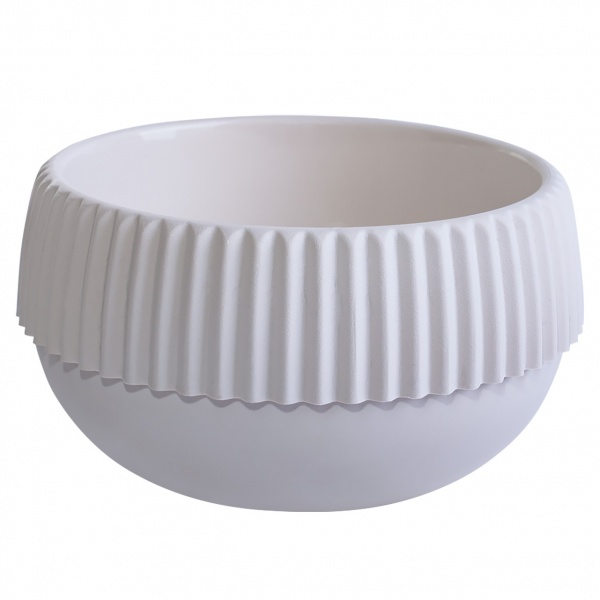 Вазон пластиковий Алеана Бохо круглий 0,5 л біла троянда 