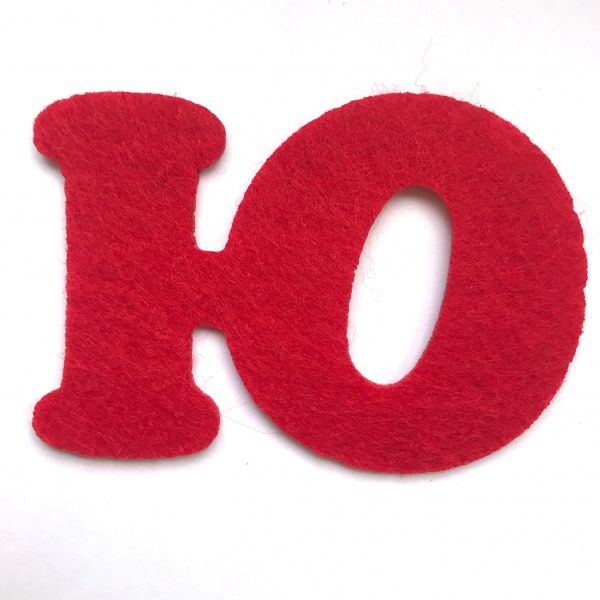 Буква Ю 2 мм, 5,5 см червоний