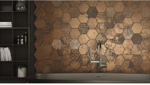 Плитка El Molino Hive Cobre 45,5x90 