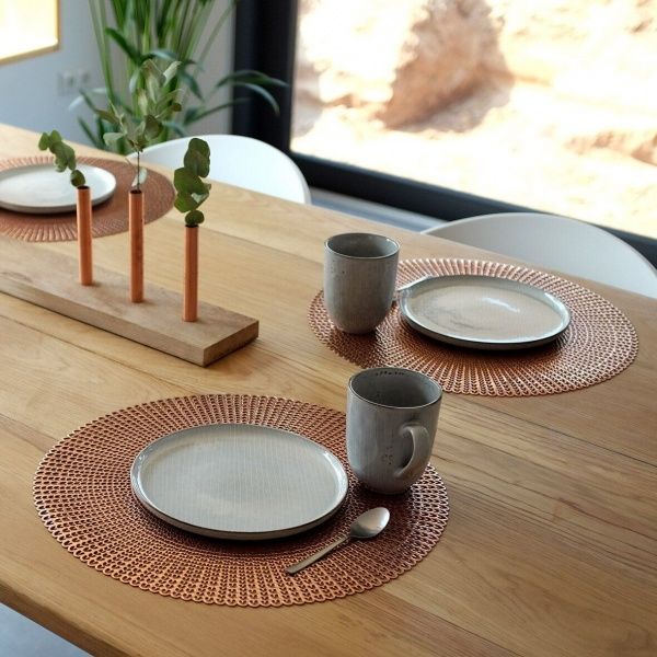 Коврик для сервировки Cut out ПВХ бронза Ø41 см Zeller