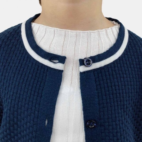 Кофта для девочки ART KNIT Герда синяя р.128-134 синий 