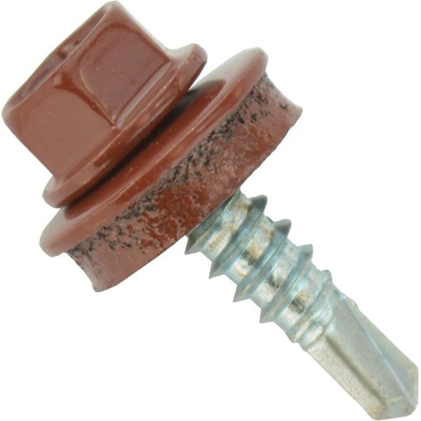 Саморез кровельный по металлу 4,8x19 мм 250 шт гнилая вишня RAL 3009 RAL 3009Mkb Expert Fix